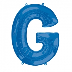 Balon foliowy litera G Niebieski 81 cm